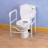 Cadre de toilettes avec accoudoirs confort