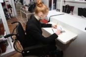 Tablette pour comptoir d'accueil
