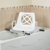Siège de bain pivotant suspendu ajustable en largeur
