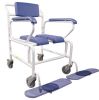 Chaise percée de douche à roulettes XXL